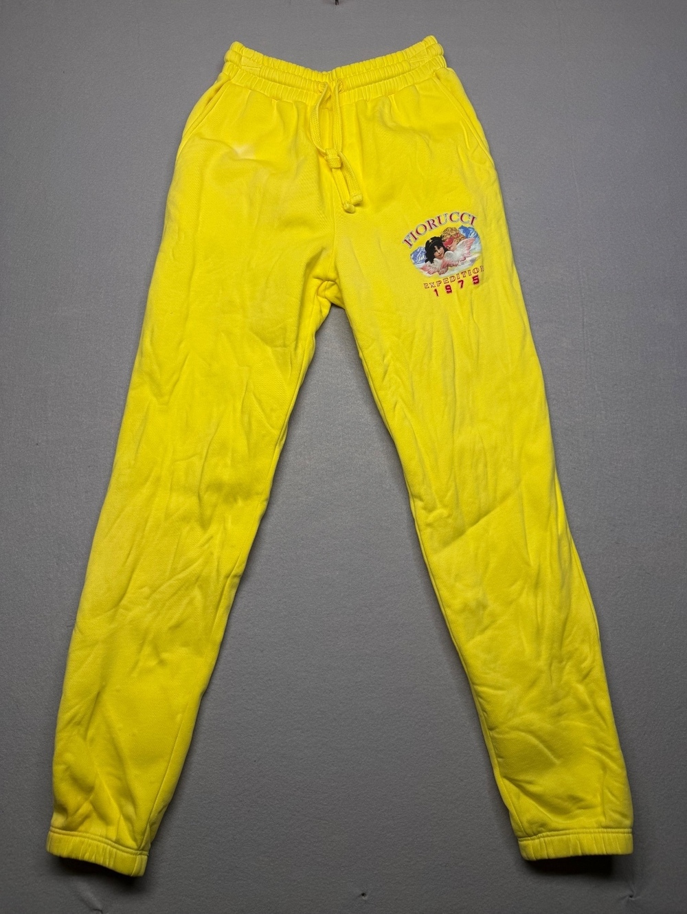Fiorucci Expedition 1975 Yellow Joggers Women's M Cotton